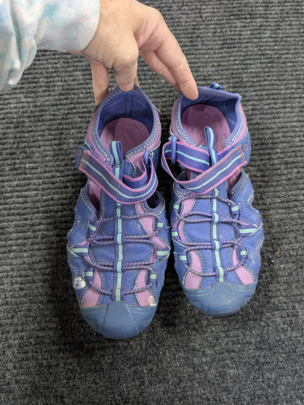 Merrell Kids Hydro H2O Hiker Sandals Blue Purple Pink Size 3M Big Kid